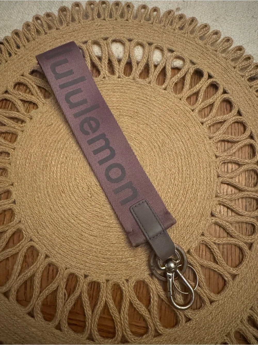 lululemon athletica Brown/Purple Logo Key Strap